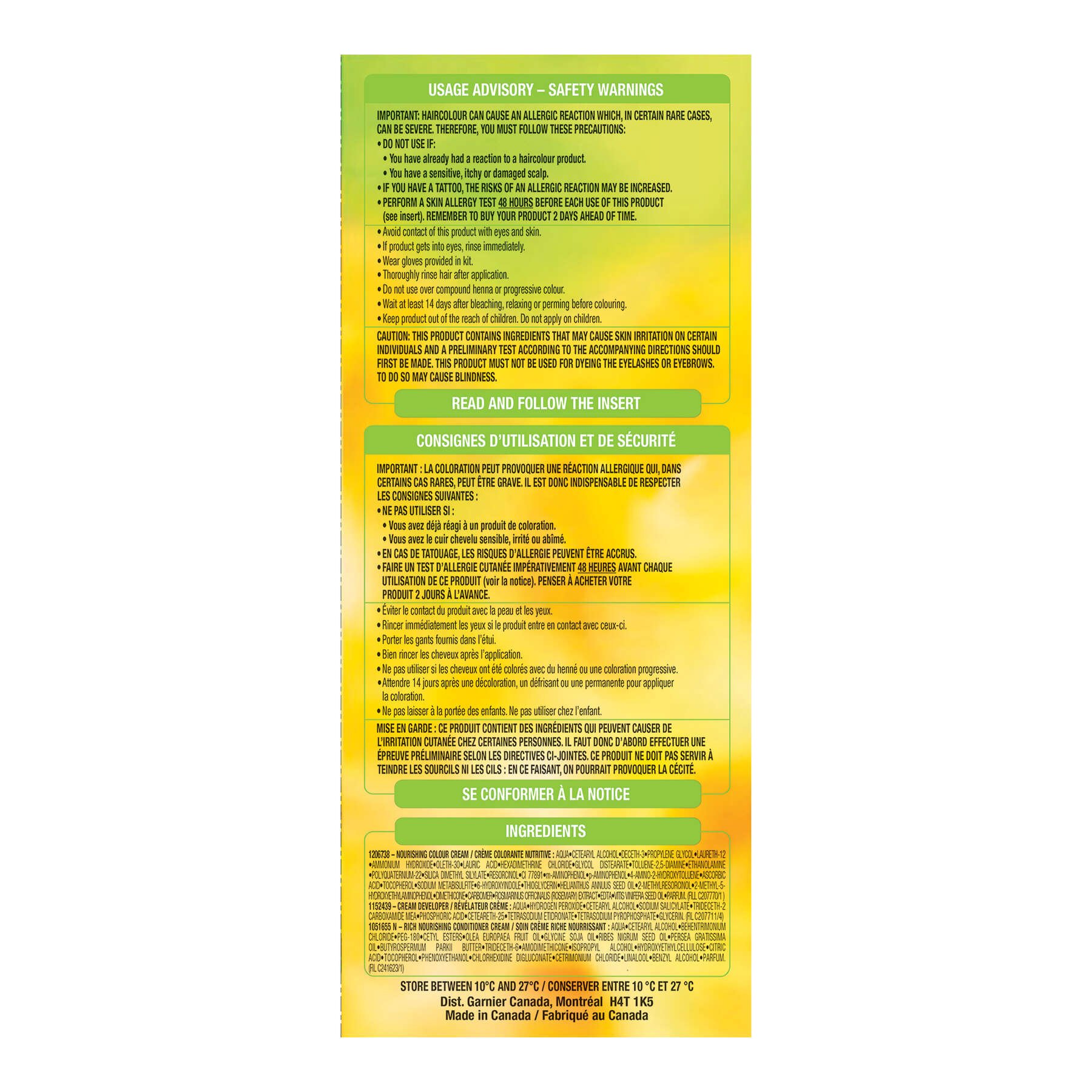 garnier hair dye nutrisse cream 323 dark quartz 0603084469338 right